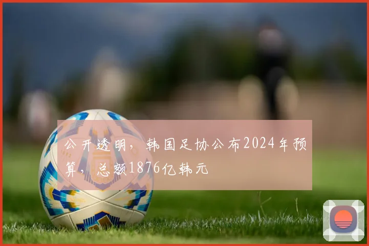公开透明，韩国足协公布2024年预算，总额1876亿韩元